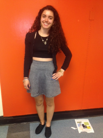 Marcela Alzate modeling this week's outfit.