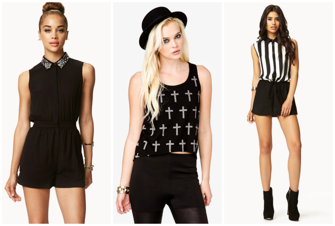 High waists and short tops are the way to go this summer! Can you picture yourself in these looks from Forever 21, ladies?
