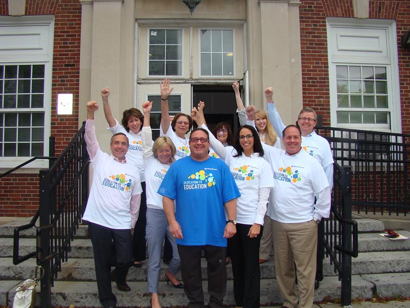 Pitney Bowes Executives that volunteered at Stamford High on October 1st.