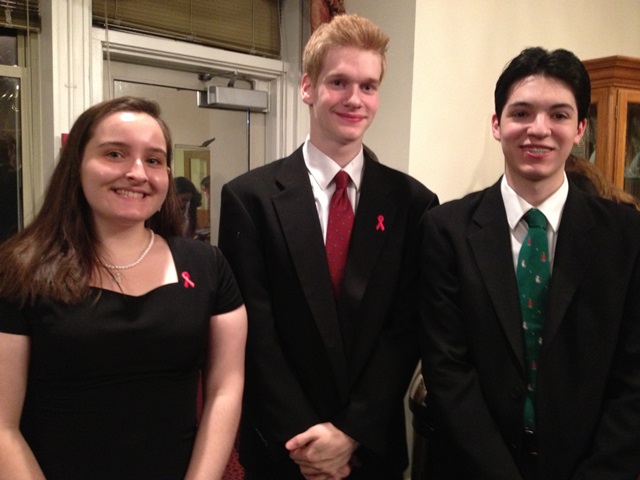 Pictured above are three outstanding singers who will take part of the Western Regional High School Festival in Mid-January.  L - R  Senior Zoe Usowski, Senior 
Robert Aillery, and Junior Bryan Amaya