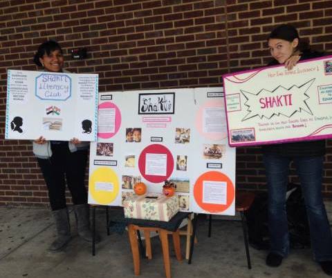 Members of Shakti participate in a fundraising activity