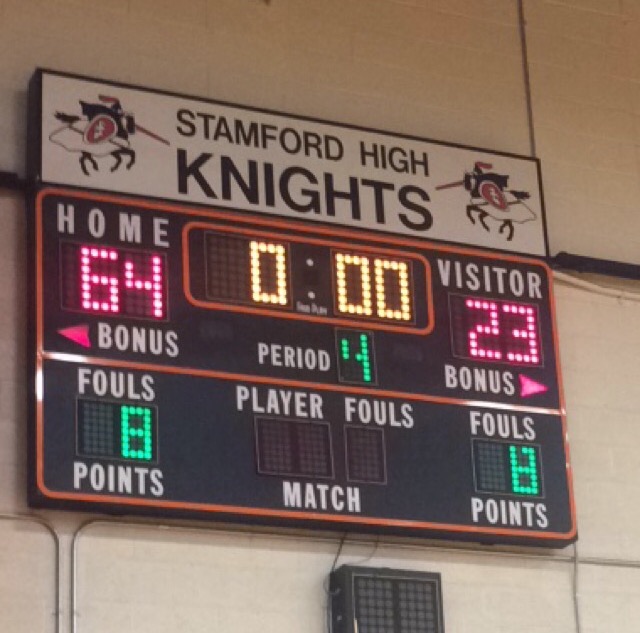 Final score of the New Canaan game last night