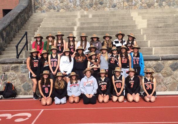 Girls Lacrosse Team sporting their signature bucket hats.