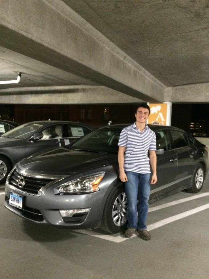 Senior Zack Geremia can be seen around town in his 2015 Nissan Altima