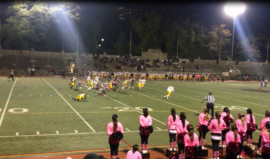 SHS Football suffered a defeat at the hands of St. Joseph's at this year's annual Pink Out game.	