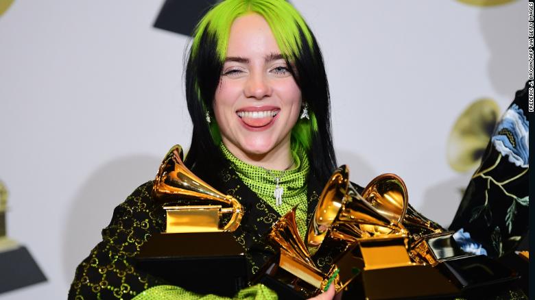 Billie+Eilish+Sweeps+at+the+Grammy+Awards