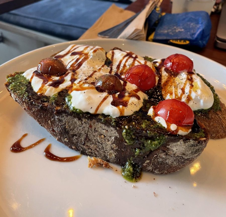 One of the toast options available at Turning Point, reviewed by Stone.