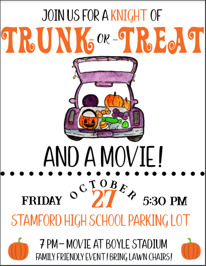 First Annual Trunk-or-Treat and Movie Knight hosted by U-Knighted Nation