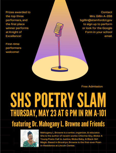 Navigation to Story: Poetry Slam Promo Poster and Sign-Up Form