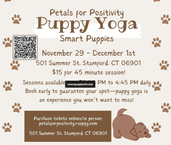 Navigation to Story: Puppy Yoga Fundraiser