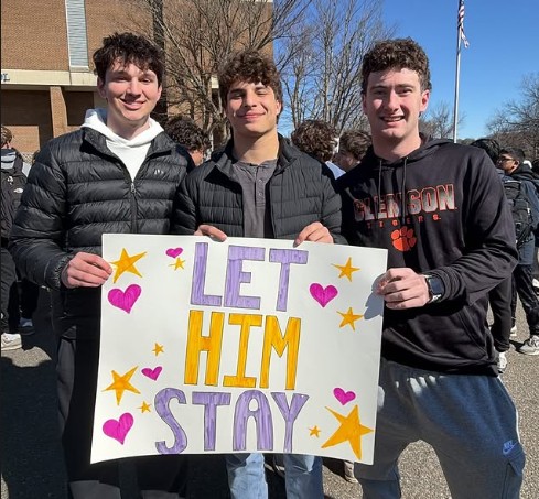 Westhill Purple Pack posted pictures of Tuesday's walkout to their Instagram account.